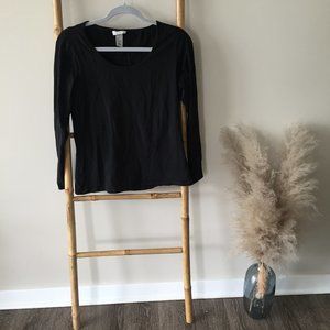 H&M. Black Long-Sleeved Top